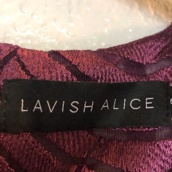 Lavish Alice lace long sleeved purple in color - Picture 3 of 14